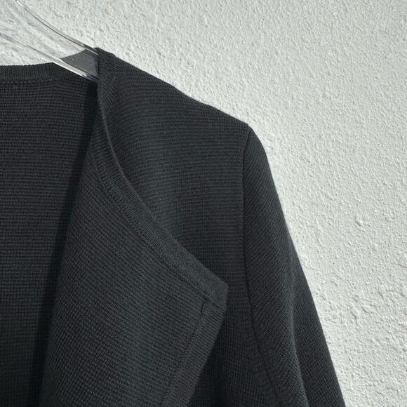 J. Crew Juliette Collarless Sweater Blazer Women XS Black Career Office Capsule - Picture 4 of 8